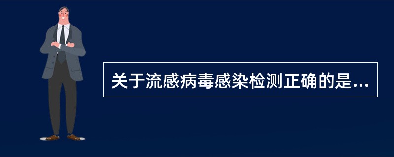 关于流感病毒感染检测正确的是A、流感病毒的抗原检测有助于早期诊断B、流感病毒为单