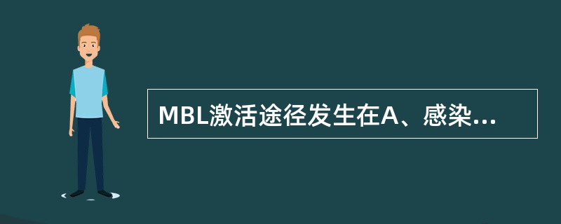 MBL激活途径发生在A、感染刚刚形成B、抗体产生之后C、脂多糖的激活D、感染早期