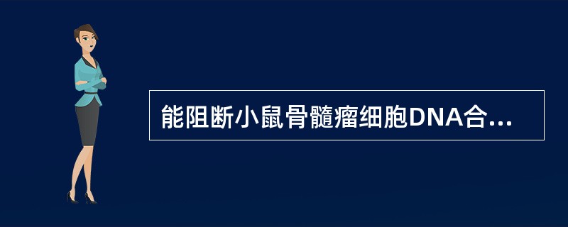 能阻断小鼠骨髓瘤细胞DNA合成的物质是A、8£­氮鸟嘌呤B、胸腺嘧啶核苷C、甲氨