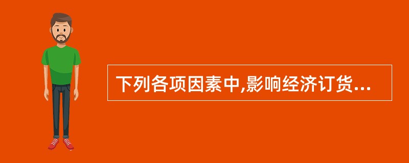 下列各项因素中,影响经济订货批量大小的有:
