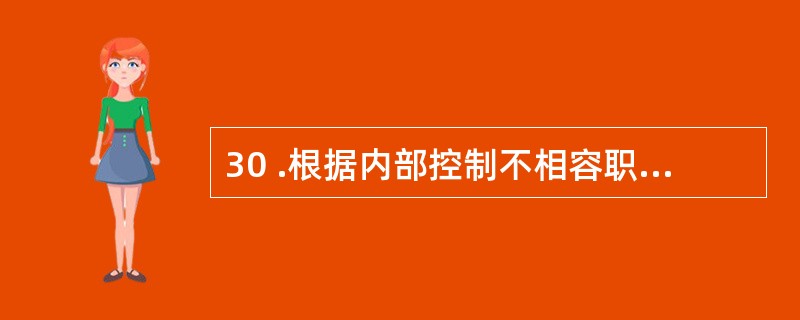 30 .根据内部控制不相容职务分离的要求,下列职责应相互独立的有: