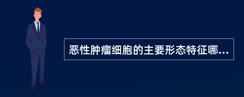 恶性肿瘤细胞的主要形态特征哪项不是A、核增大B、核大小不一,相差悬殊C、核畸形D