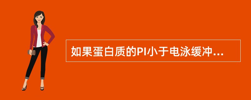 如果蛋白质的PI小于电泳缓冲液的pHA、蛋白质带负电,电泳时如不考虑电渗的影响,