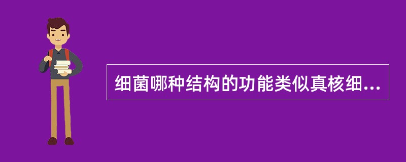 细菌哪种结构的功能类似真核细胞的线粒体A、核蛋白体B、中介体C、胞质颗粒D、质粒