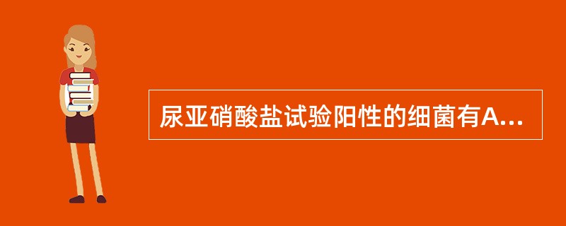 尿亚硝酸盐试验阳性的细菌有A、大肠埃希菌B、变形杆菌C、肺炎链球菌D、克雷伯杆菌