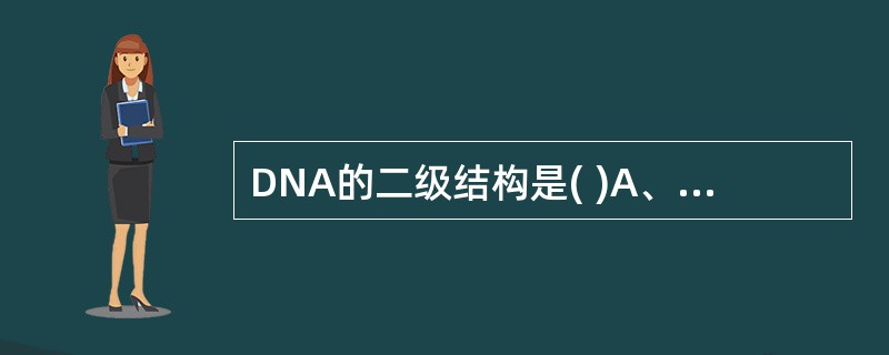 DNA的二级结构是( )A、β£­转角B、α£­螺旋C、β£­折叠D、超螺旋结构