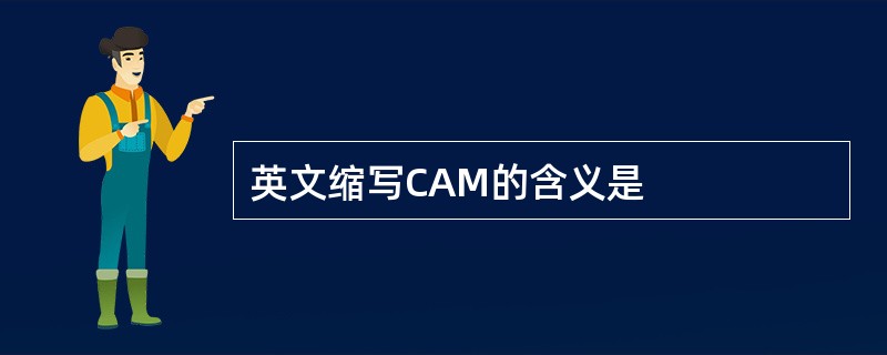 英文缩写CAM的含义是