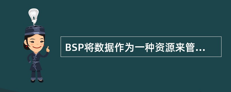 BSP将数据作为一种资源来管理,并认为信息资源管理(IRM)的基本内容包含3个主