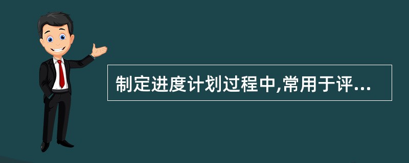 制定进度计划过程中,常用于评价项目进度风险的方法是______。