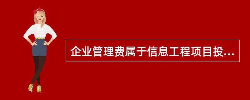 企业管理费属于信息工程项目投资的______。