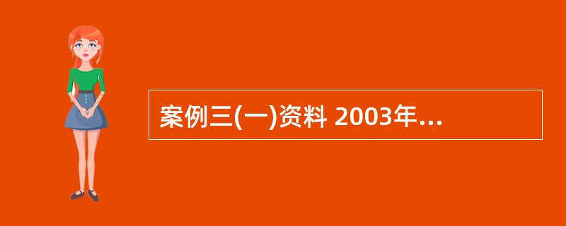 案例三(一)资料 2003年4月,某省审计厅派出审计组,对某企业2002年度财务