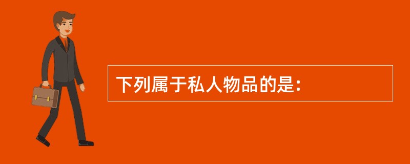 下列属于私人物品的是: