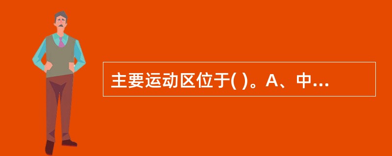主要运动区位于( )。A、中央前回B、中央后回C、枕叶皮质D、岛叶皮质E、颞叶皮