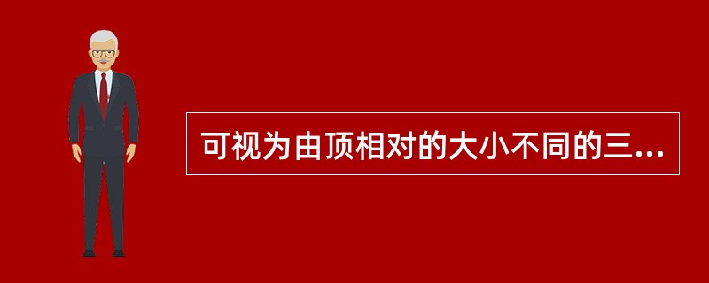 可视为由顶相对的大小不同的三棱镜单向排列组成。