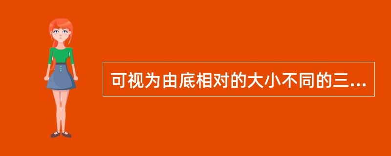 可视为由底相对的大小不同的三棱镜单向排列组成。