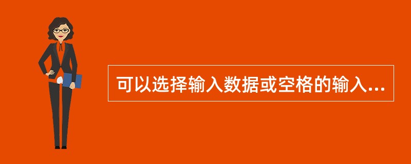 可以选择输入数据或空格的输入掩码是