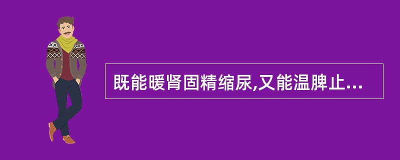 既能暖肾固精缩尿,又能温脾止泻摄唾的药物是( )A、补骨脂B、菟丝子C、锁阳D、