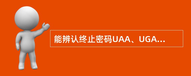 能辨认终止密码UAA、UGA的是( )。