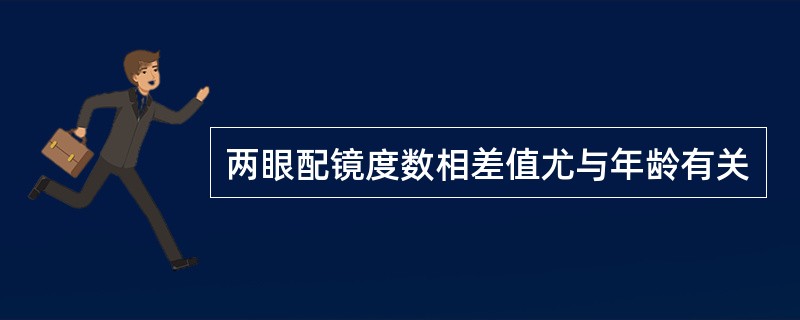 两眼配镜度数相差值尤与年龄有关