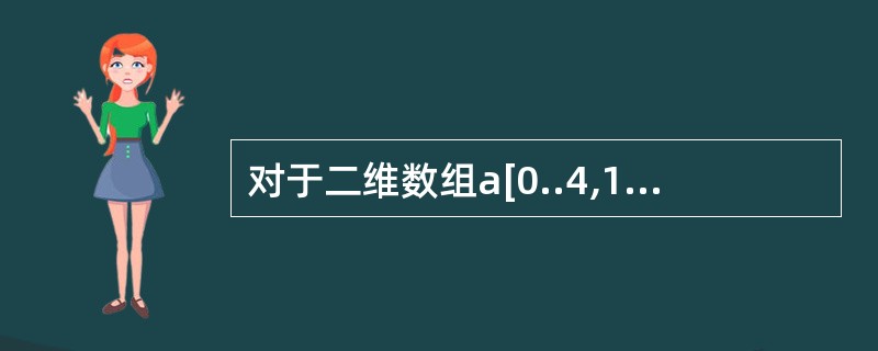 对于二维数组a[0..4,1..5],设每个元素占1个存储单元,且以列为主序存储