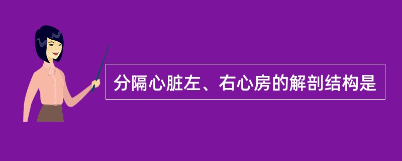 分隔心脏左、右心房的解剖结构是