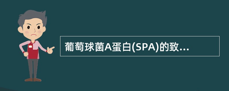 葡萄球菌A蛋白(SPA)的致病作用是A、抑制吞噬细胞的吞噬作用B、具有毒素作用C