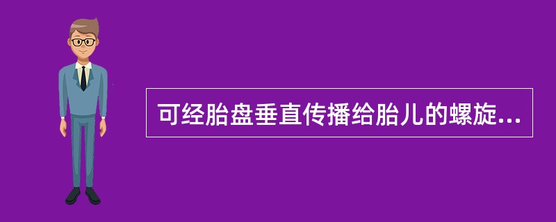 可经胎盘垂直传播给胎儿的螺旋体是