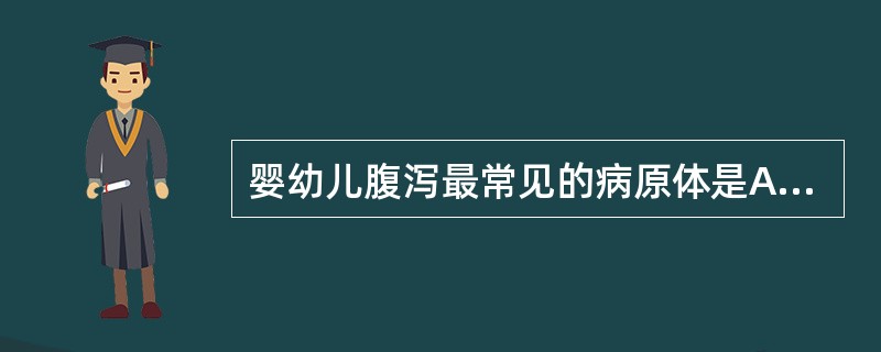 婴幼儿腹泻最常见的病原体是A、人类轮状病毒B、肠致病性大肠埃希菌C、柯萨奇病毒D