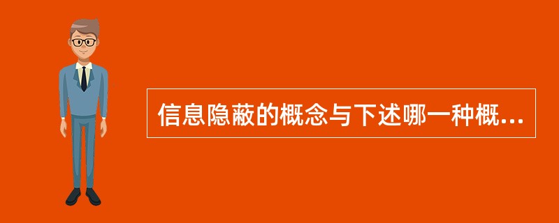 信息隐蔽的概念与下述哪一种概念直接相关______。