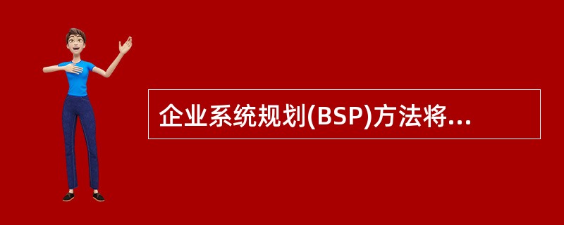 企业系统规划(BSP)方法将企业的战略转化成信息系统的战略,以下哪个不属于其转化
