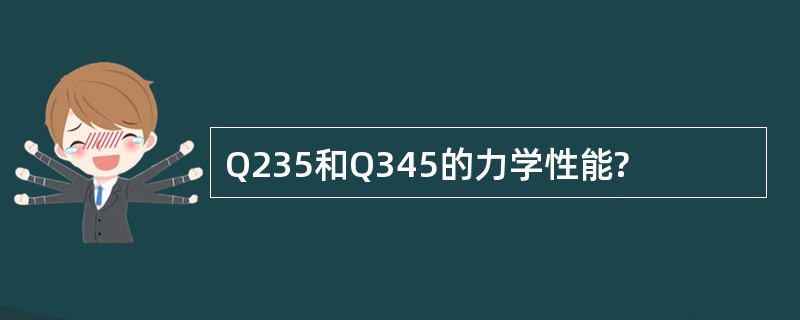 Q235和Q345的力学性能?