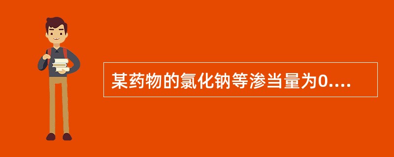 某药物的氯化钠等渗当量为0.24,配制2%滴眼液l00ml需加氯化钠( )。