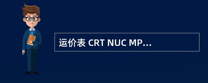 运价表 CRT NUC MPM BJS£­CPH 4471.24 7281 BJ