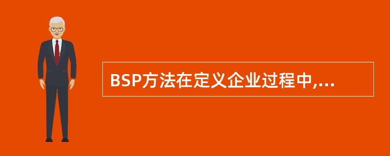 BSP方法在定义企业过程中,需进行过程的归并与分析,并经过四个步骤。其中建立企业