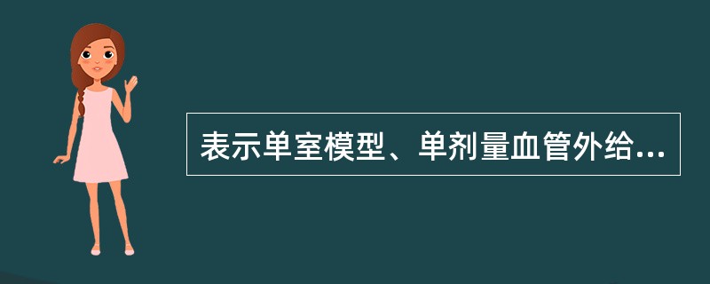 表示单室模型、单剂量血管外给药后的血药浓度变化规律