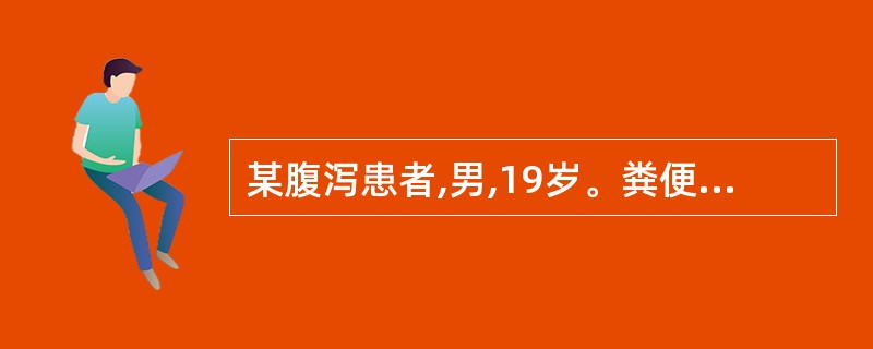 某腹泻患者,男,19岁。粪便培养,可疑菌落镜检革兰阴性杆菌,不分解乳糖,分解葡萄