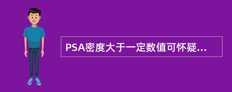 PSA密度大于一定数值可怀疑前列腺癌,这个数值是A、1.20B、0.50C、0.