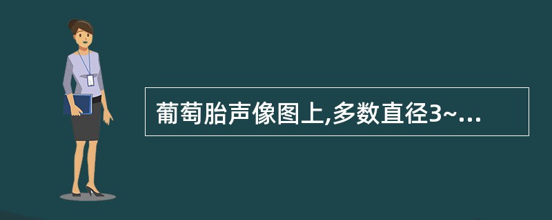 葡萄胎声像图上,多数直径3~5mm无回声囊泡,最大可能是 ( )A、宫腔积液B、
