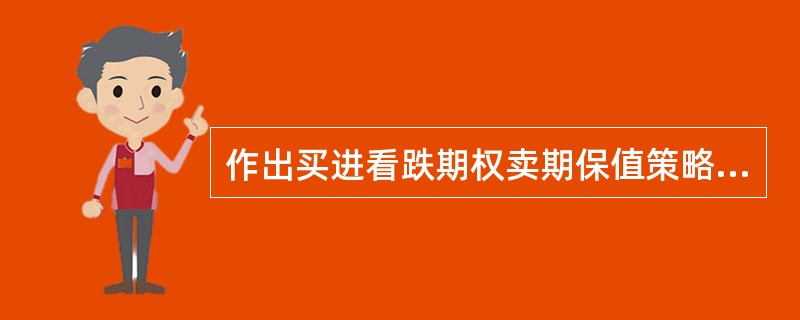 作出买进看跌期权卖期保值策略的损益图?