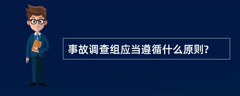 事故调查组应当遵循什么原则?