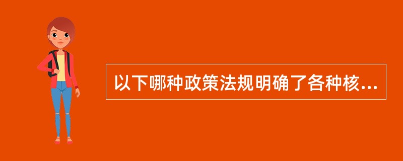 以下哪种政策法规明确了各种核医学诊断中的活度指导水平A、《放射性药品管理办法》B