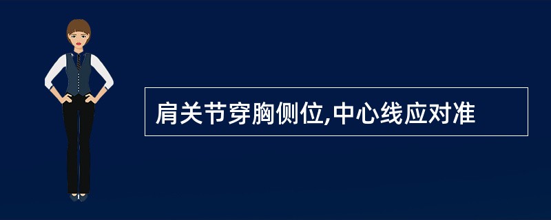 肩关节穿胸侧位,中心线应对准