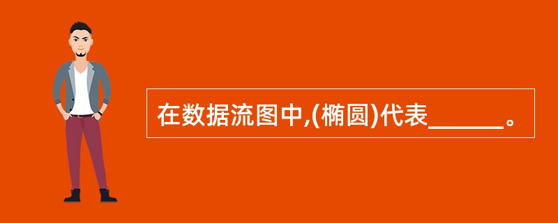 在数据流图中,(椭圆)代表______。