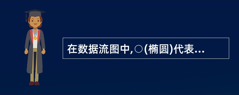 在数据流图中,○(椭圆)代表______。