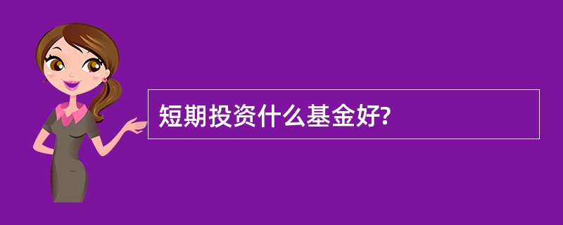 短期投资什么基金好?