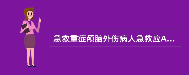 急救重症颅脑外伤病人急救应A、测BP、P、RB、详细进行神经检查C、保持呼吸道通