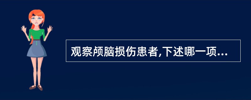 观察颅脑损伤患者,下述哪一项对决定手术有指导意义( )A、一侧瞳孔散大,对光反应