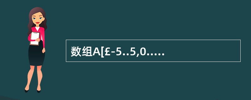 数组A[£­5..5,0..8]按列存储。若第一个元素的首地址为100,且每个元