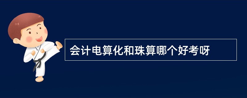 会计电算化和珠算哪个好考呀