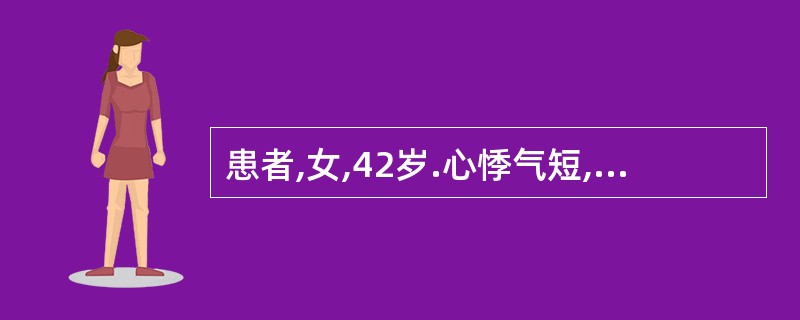 患者,女,42岁.心悸气短,动则气促,神疲乏力,自汗,胸闷心痛,咳唾痰涎,舌暗红